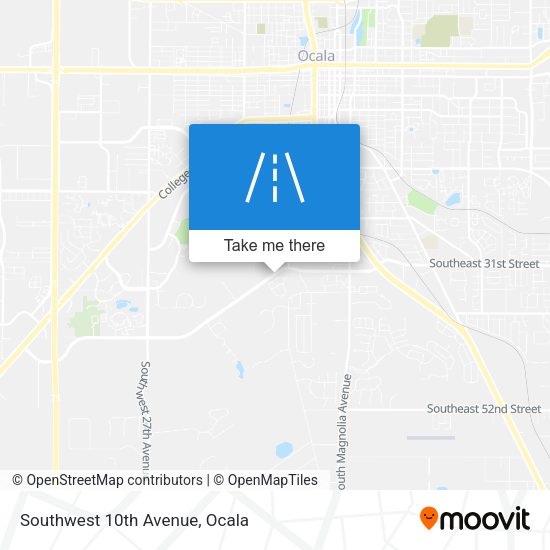 Mapa de Southwest 10th Avenue