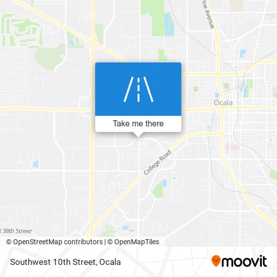 Southwest 10th Street map