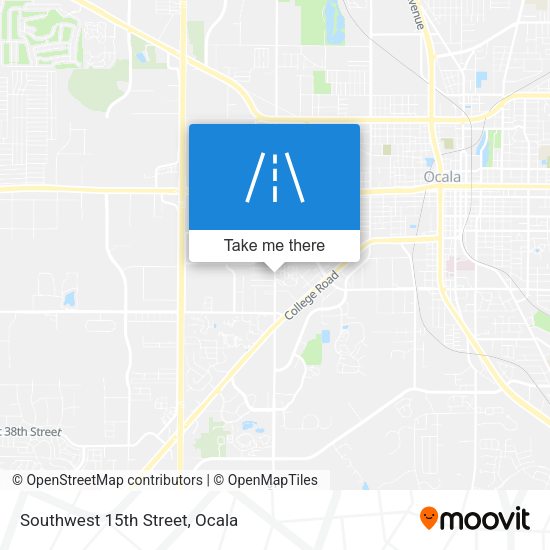 Southwest 15th Street map