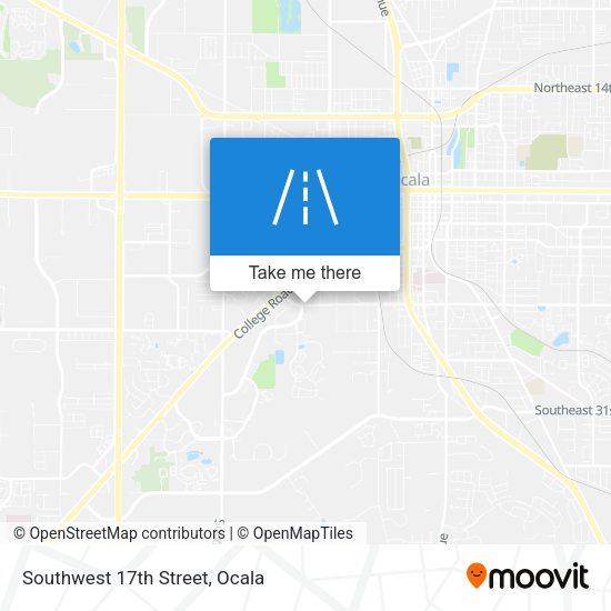 Southwest 17th Street map