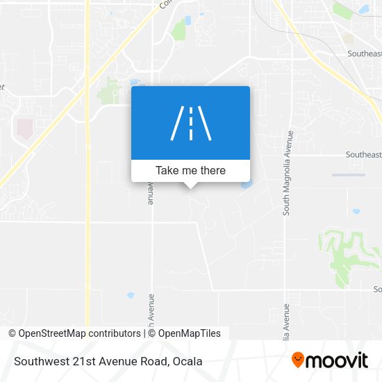 Southwest 21st Avenue Road map