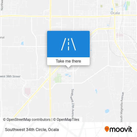 Southwest 34th Circle map