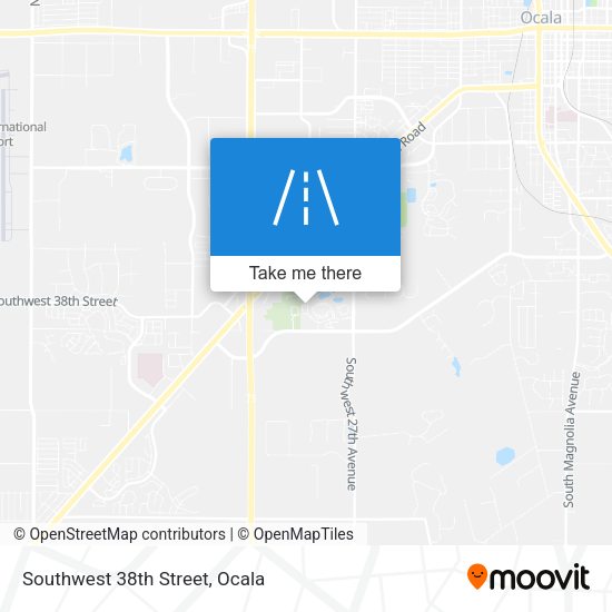 Southwest 38th Street map