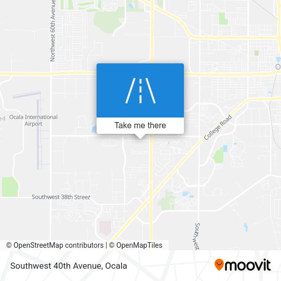 Southwest 40th Avenue map