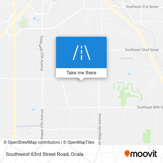 Southwest 63rd Street Road map