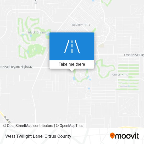 West Twilight Lane map