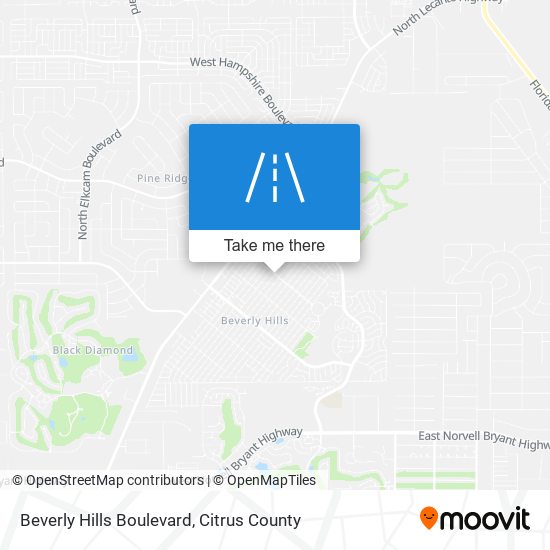 Beverly Hills Boulevard map