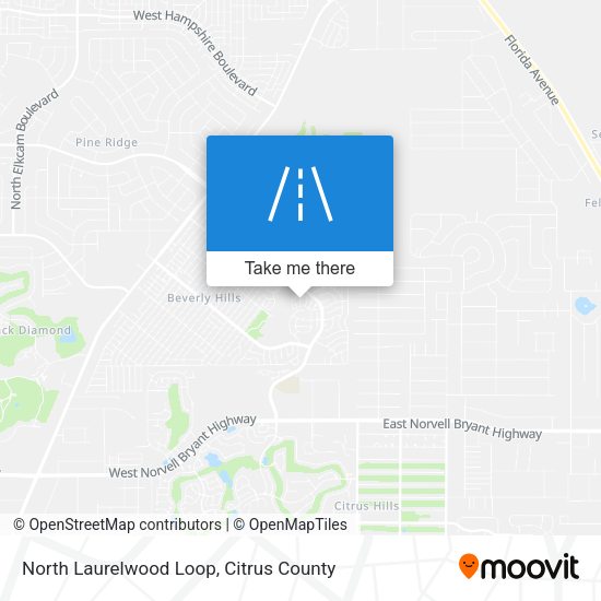 North Laurelwood Loop map