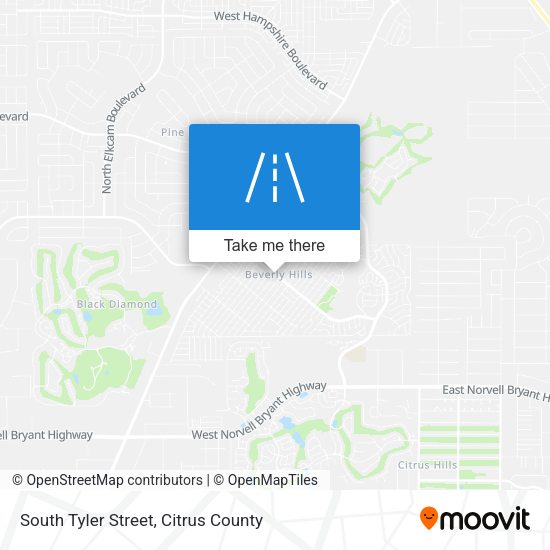 South Tyler Street map