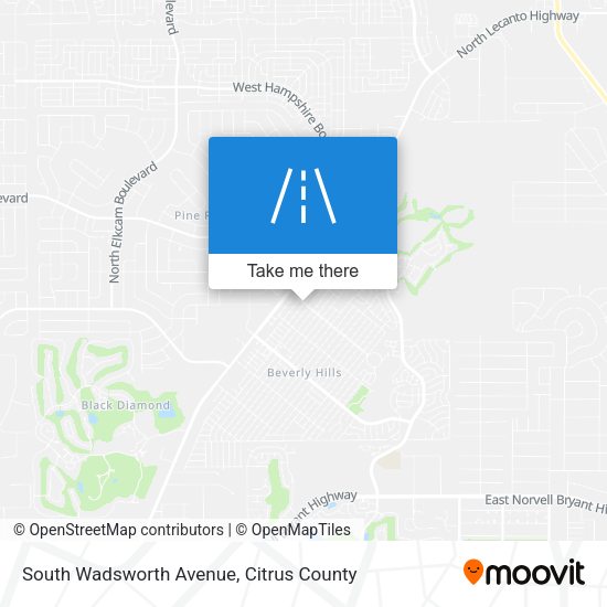 South Wadsworth Avenue map