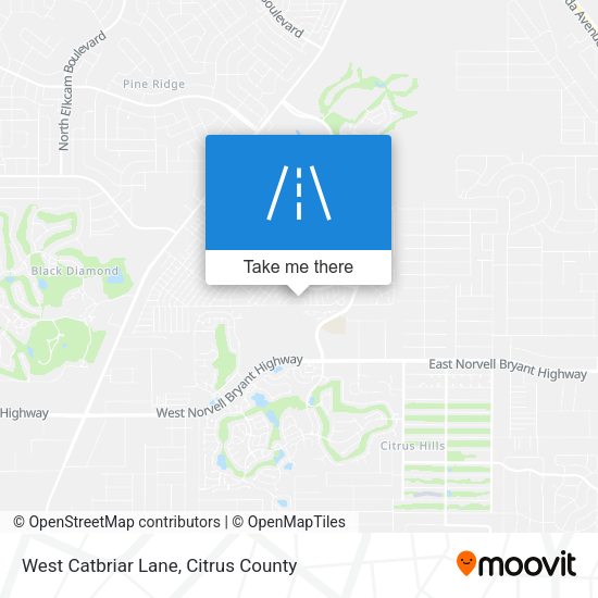 West Catbriar Lane map