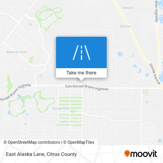 East Alaska Lane map