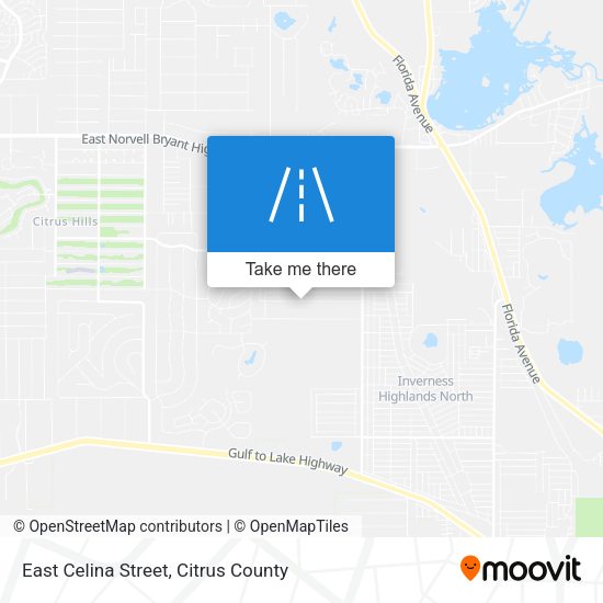 East Celina Street map