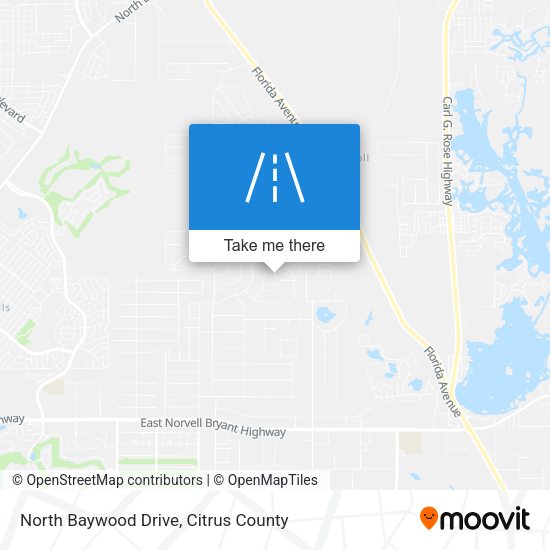 North Baywood Drive map