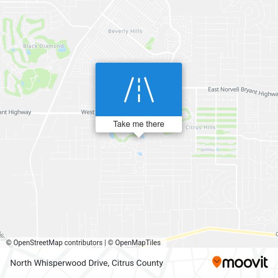 North Whisperwood Drive map