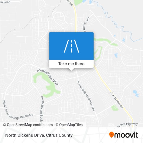 North Dickens Drive map