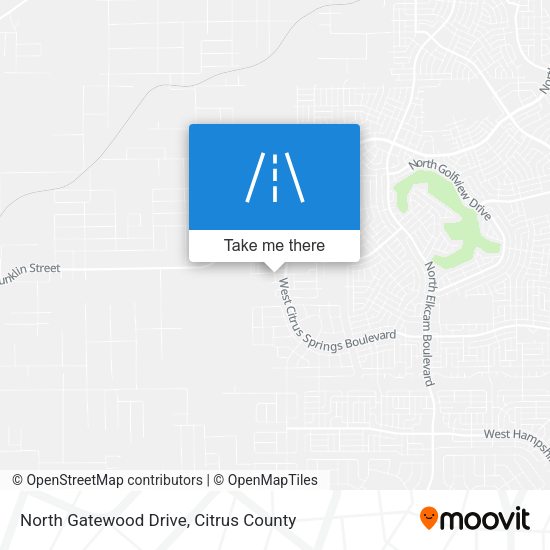 North Gatewood Drive map