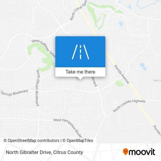 North Gibralter Drive map