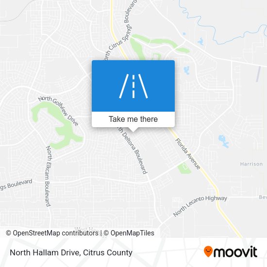 Mapa de North Hallam Drive