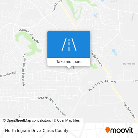 North Ingram Drive map