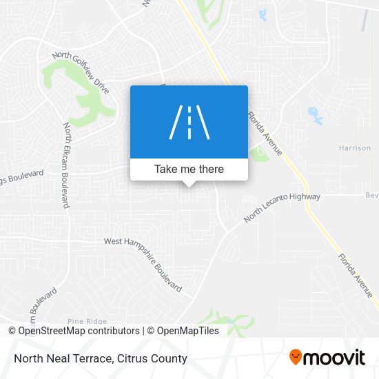 North Neal Terrace map