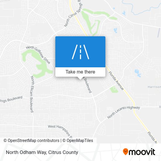 North Odham Way map