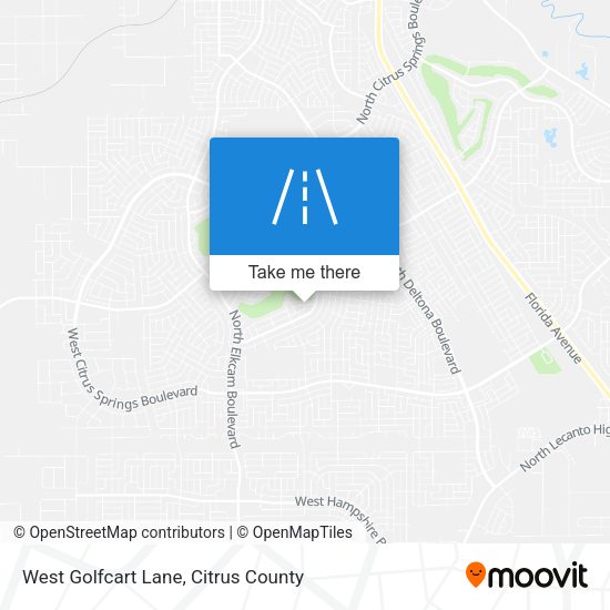 West Golfcart Lane map