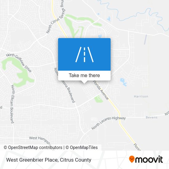 Mapa de West Greenbrier Place
