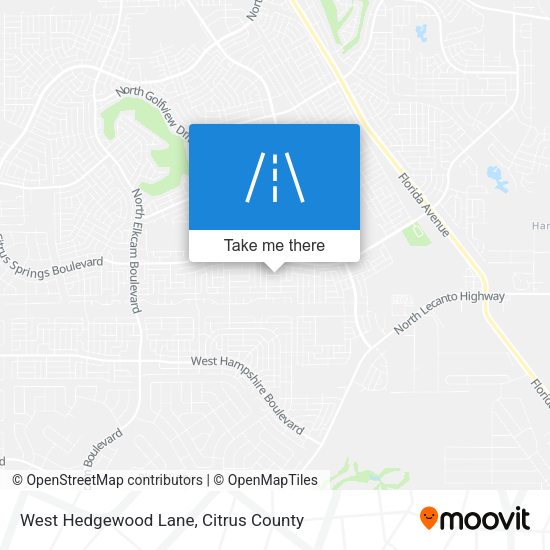West Hedgewood Lane map