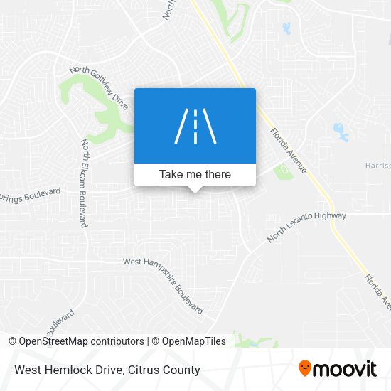 Mapa de West Hemlock Drive