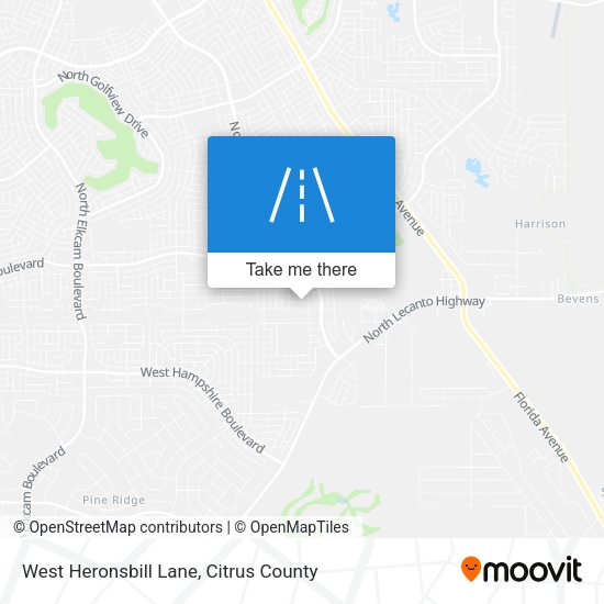 West Heronsbill Lane map