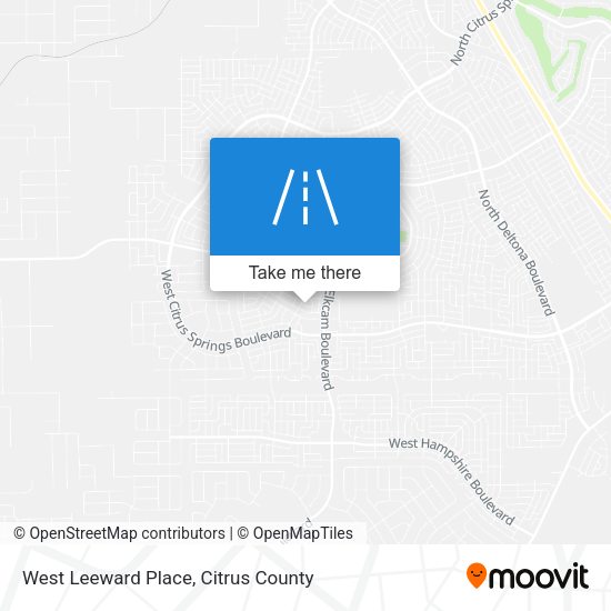 West Leeward Place map
