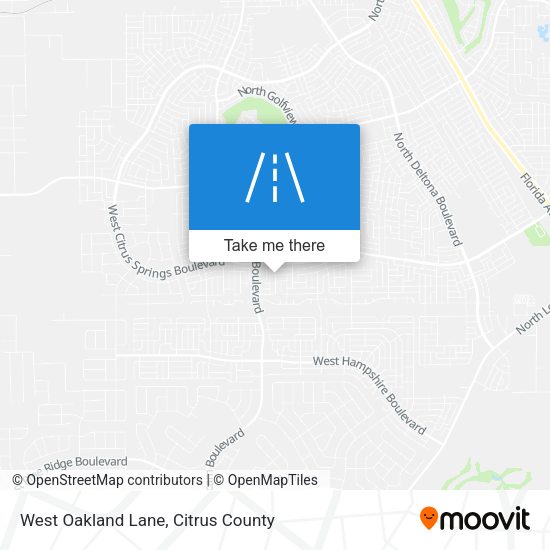 West Oakland Lane map