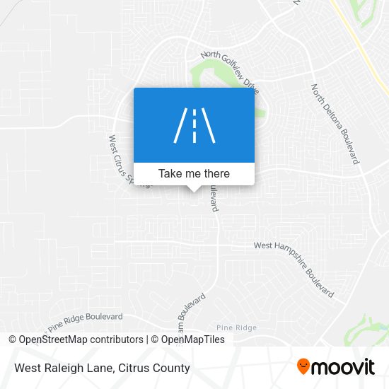 West Raleigh Lane map