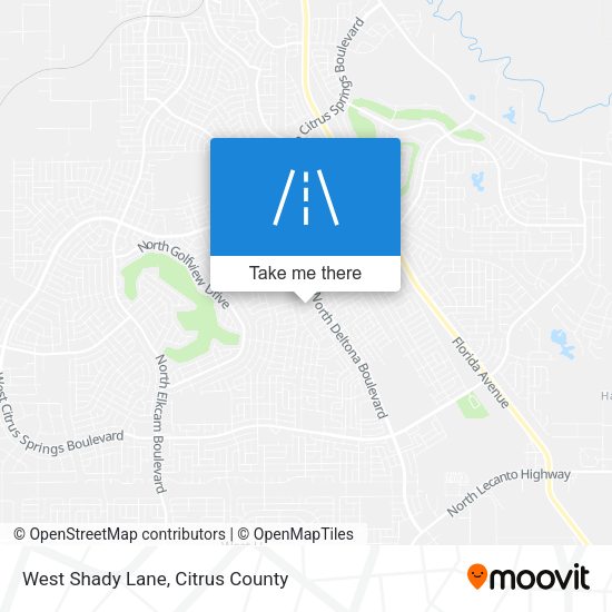 West Shady Lane map