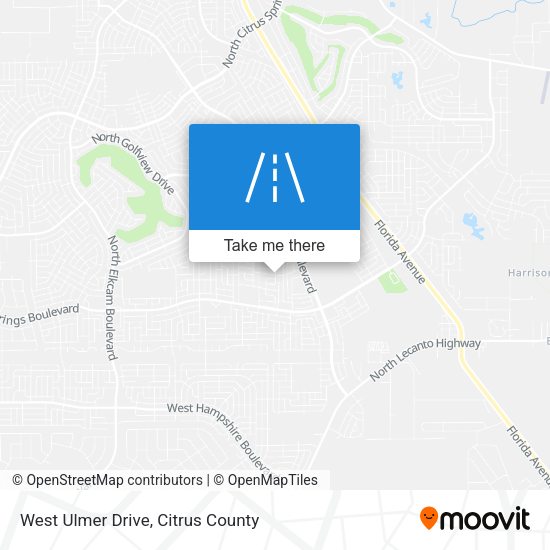 West Ulmer Drive map