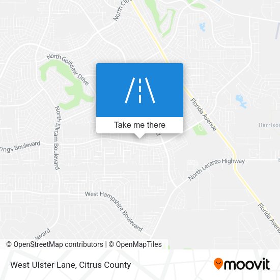 West Ulster Lane map