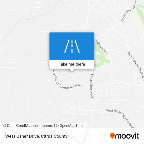 West Usher Drive map