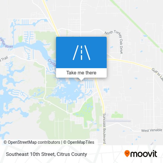 Southeast 10th Street map