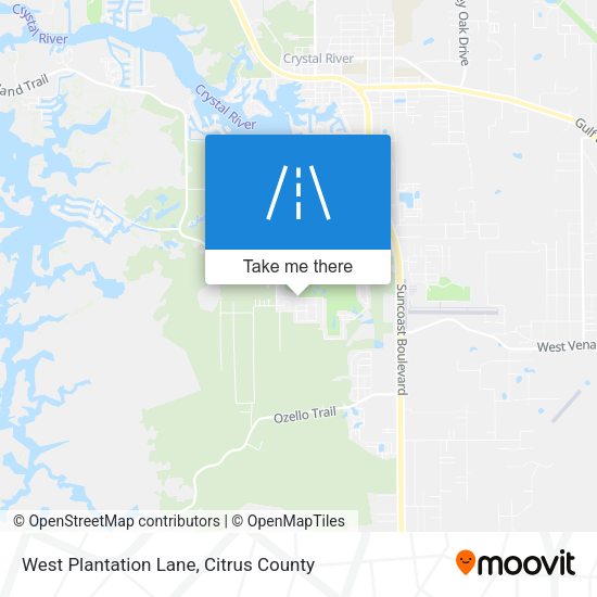 West Plantation Lane map