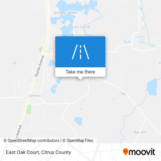 East Oak Court map