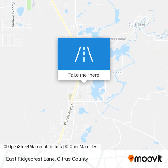 Mapa de East Ridgecrest Lane