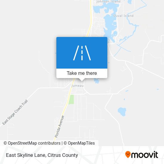 East Skyline Lane map
