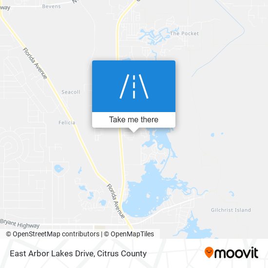 East Arbor Lakes Drive map