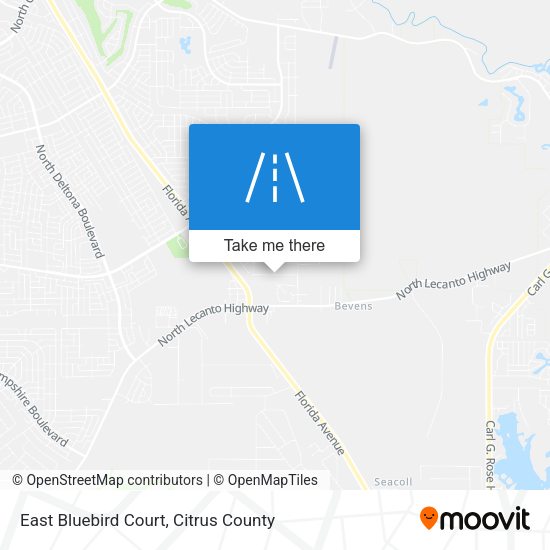 East Bluebird Court map