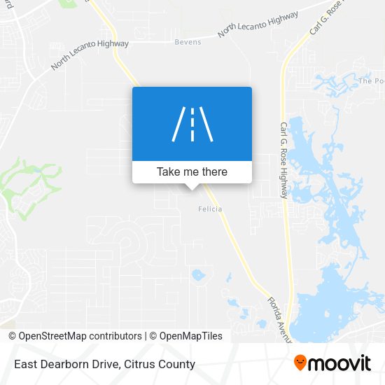 East Dearborn Drive map