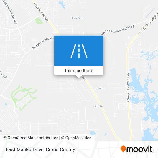 East Manko Drive map