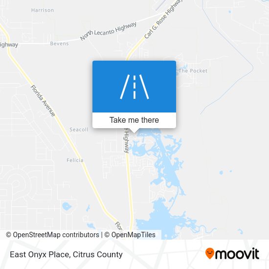 East Onyx Place map