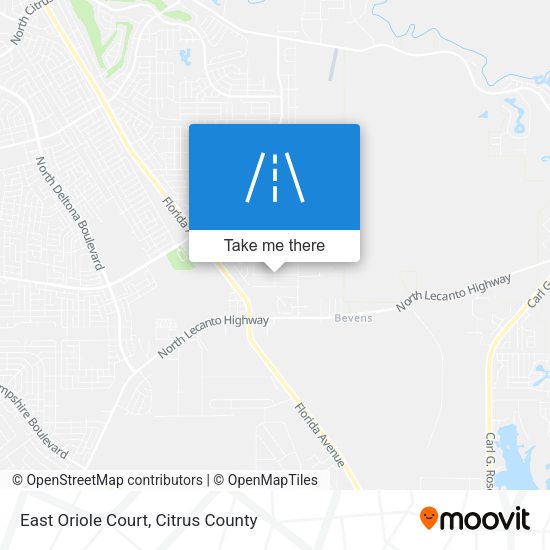 East Oriole Court map