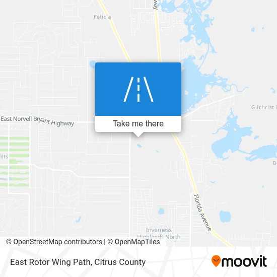 East Rotor Wing Path map
